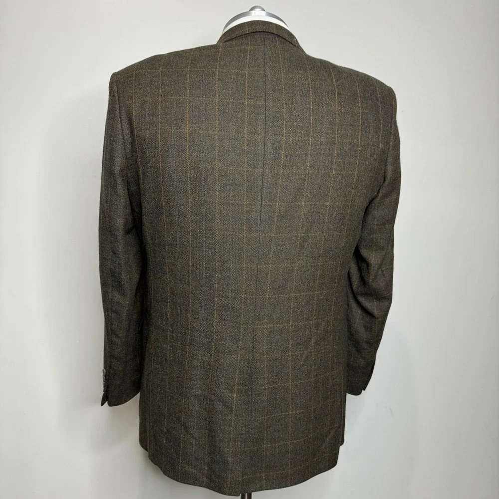 Alexander‎ Julian Mens American Modern Blazer Jacket Wool Alpaca Plaid 44L